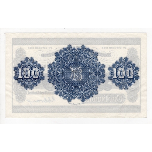 322 - Northern Ireland, Northern Bank Limited 100 Pounds dated 1st October 1968, manuscript signature R.E.... 