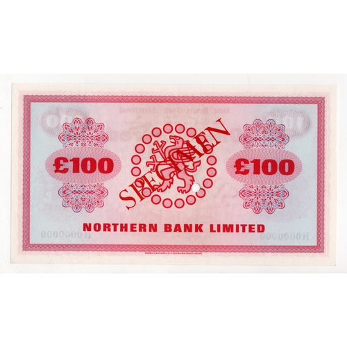 324 - Northern Ireland, Northern Bank Limited 100 Pounds dated 1st October 1978, SPECIMEN note signed Wils... 