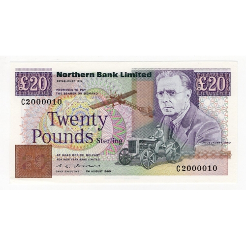 328 - Northern Ireland, Northern Bank Limited 20 Pounds dated 24th August 1989, signed S.H. Torrens, VERY ... 