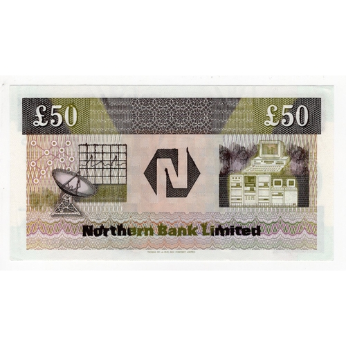 337 - Northern Ireland, Northern Bank Limited 50 Pounds dated 1st November 1990, signed S.H. Torrens, seri... 