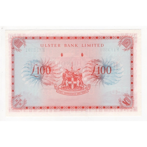 347 - Northern Ireland, Ulster Bank Limited 100 Pounds dated 1st October 1982, signed Victor Chambers, ser... 