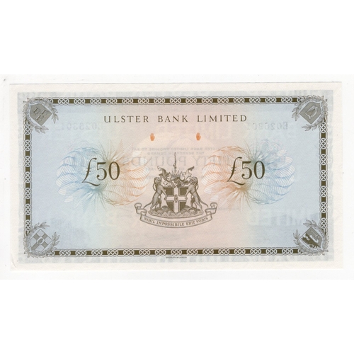 350 - Northern Ireland, Ulster Bank Limited 50 Pounds dated 1st October 1982, signed Victor Chambers, seri... 