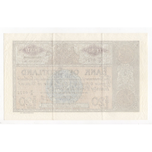 362 - Scotland, Bank of Scotland 20 Pounds dated 2nd October 1963, signed Bilsland & Watson, serial 10/G 0... 