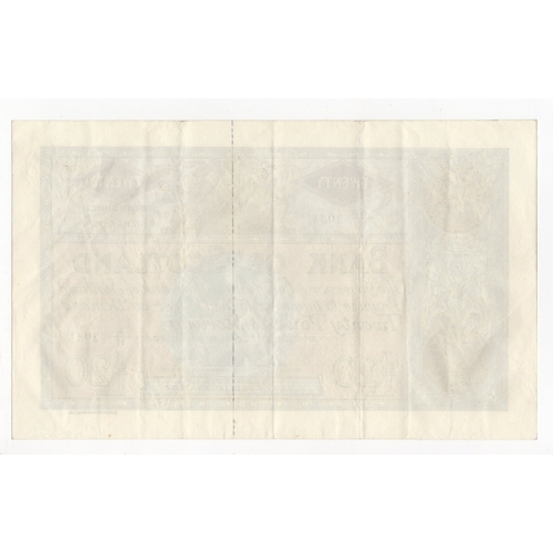 363 - Scotland, Bank of Scotland 20 Pounds dated 5th May 1969, this an emergency issue of only 25,000 prin... 