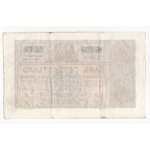 366 - Scotland, Bank of Scotland 5 Pounds dated 19th January 1938, early date signed Lord Elphinstone & W.... 