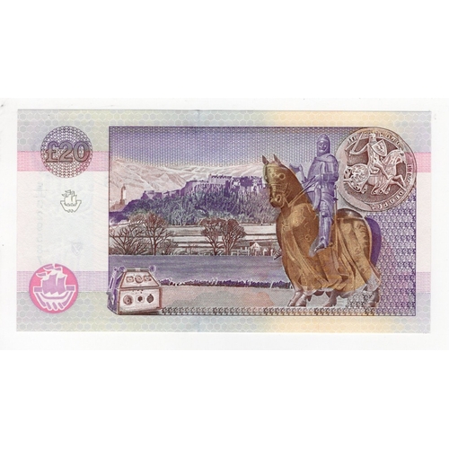 382 - Scotland, Clydesdale Bank 20 Pounds dated 1st September 1994, first issue with ascending serial numb... 