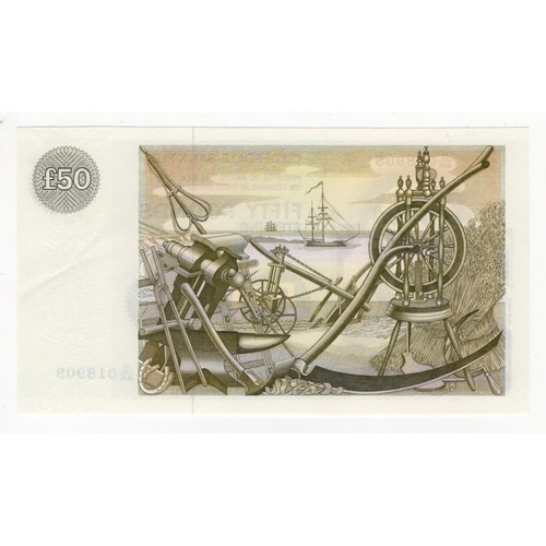 386 - Scotland, Clydesdale Bank 50 Pounds dated 20th April 1992, signed A.R. Cole Hamilton, serial D/AK 01... 