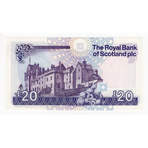 407 - Scotland, Royal Bank of Scotland 20 Pounds dated 27th March 1991, signed C. Winter, a VERY LOW numbe... 