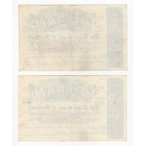 409 - Scotland, Royal Bank of Scotland 5 Pounds (2) dated 2nd November 1964, signed Ballantyne & Campbell,... 