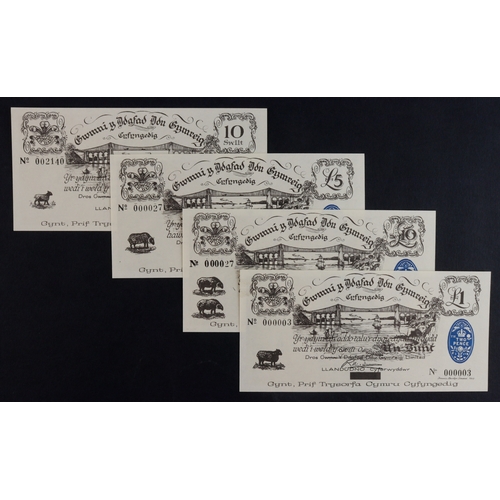 414 - Wales (4), 10 Shillings, 1 Pound, 5 Pounds & 10 Pounds revenue stamp 6th May 1969, Black Sheep Compa... 