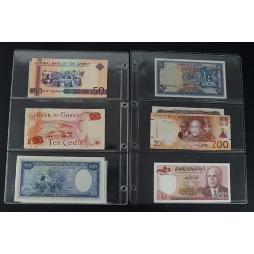 418 - Africa (13), a high grade group in album sleeves, Central African States 1000 Francs, Djibouti 1000 ... 