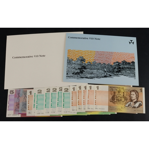 433 - Australia (17), 10 Dollars issued 1988 signed Fraser & Johnston, Commemorative Issue polymer note, 1... 