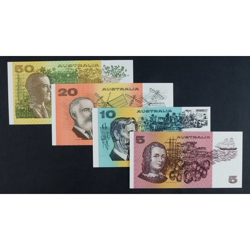 436 - Australia (4), 50 Dollars, 20 Dollars, 10 Dollars and 5 Dollars all signed Fraser & Cole and issued ... 