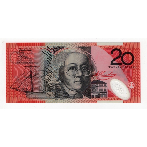 454 - Australia 20 Dollars dated 2005, signed MacFarlane & Henry, scarce SPECIMEN note, serial CK 05 00000... 