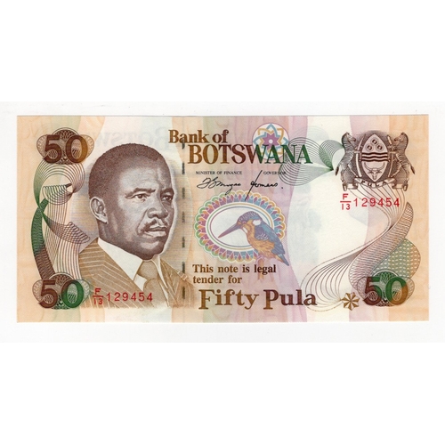 508 - Botswana 50 Pula issued 1997, serial F/13 129454 (BNB B114b, Pick19a) Uncirculated