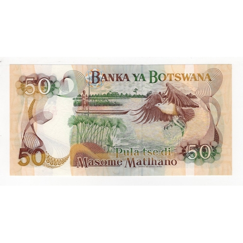 508 - Botswana 50 Pula issued 1997, serial F/13 129454 (BNB B114b, Pick19a) Uncirculated