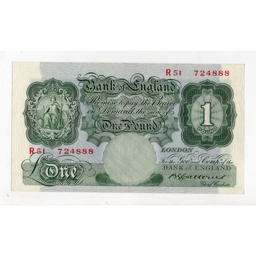 56 - Catterns 1 Pound (B225) issued 1930, serial R51 724888 (B225, Pick363b) original EF+