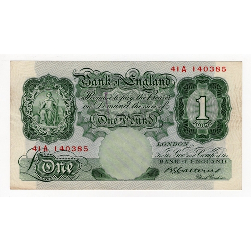 57 - Catterns 1 Pound (B226) issued 1930, this the much scarcer second issue only printed with 'A' in pre... 