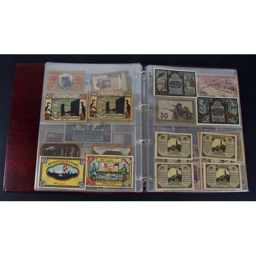 593 - Germany (150), an album of German notgeld, better town groups and sets seen, the majority look Uncir... 