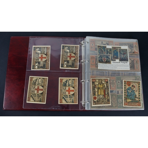 593 - Germany (150), an album of German notgeld, better town groups and sets seen, the majority look Uncir... 