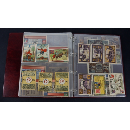 593 - Germany (150), an album of German notgeld, better town groups and sets seen, the majority look Uncir... 