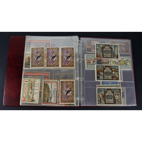 593 - Germany (150), an album of German notgeld, better town groups and sets seen, the majority look Uncir... 