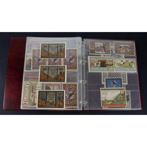 593 - Germany (150), an album of German notgeld, better town groups and sets seen, the majority look Uncir... 