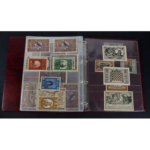 593 - Germany (150), an album of German notgeld, better town groups and sets seen, the majority look Uncir... 