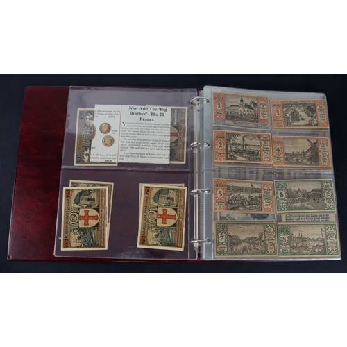 593 - Germany (150), an album of German notgeld, better town groups and sets seen, the majority look Uncir... 