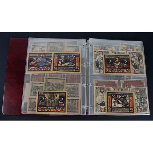 593 - Germany (150), an album of German notgeld, better town groups and sets seen, the majority look Uncir... 