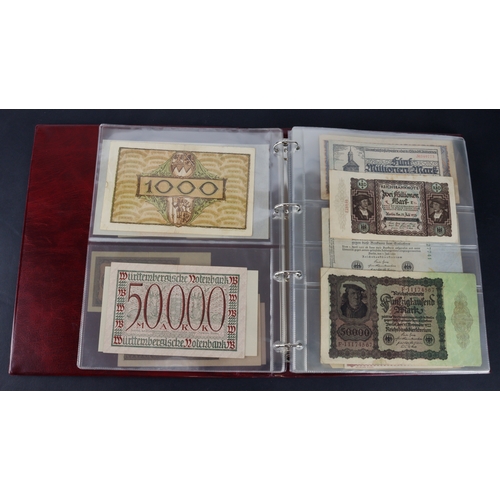 594 - Germany (67), a collection in album including German Democratic Republic 50 Pfennig to 100 Mark date... 