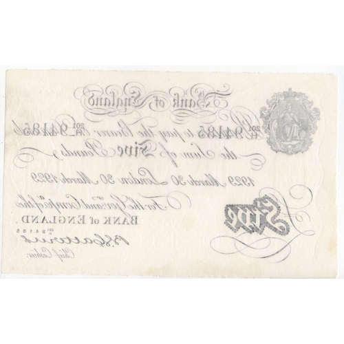 60 - Catterns 5 Pounds dated 30th March 1929, serial 201/H 94185, London issue (B228, Pick328a) pressed V... 