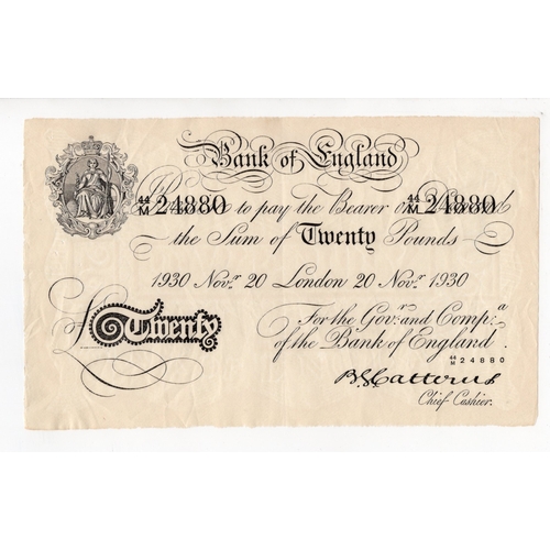 62 - Catterns BERNHARD note, 20 Pounds dated 20th November 1930 serial 44/M 24880 (B230 for type) Bernhar... 