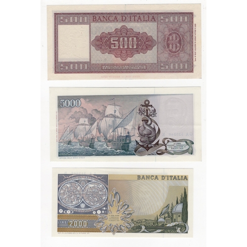 678 - Italy (3), 5000 Lire dated 11th April 1973, signed Carli & Barbarito, portrait Christopher Colombus ... 