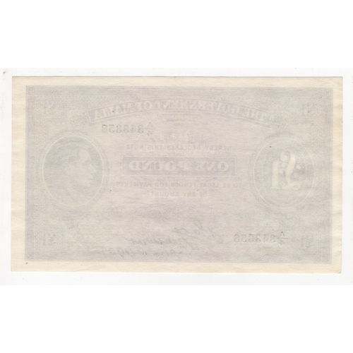 723 - Malta 1 Pound issued 1939, portrait King George VI at right, serial A/4 343358 (BNB B113a, Pick14) c... 