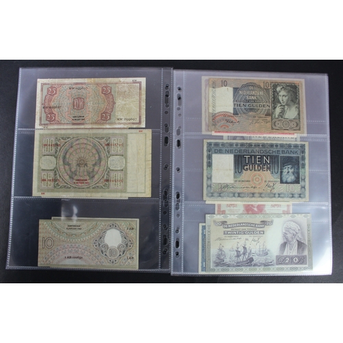 749 - Netherlands (22), date range 1938 - 1968, denominations from 1 Gulden to 100 Gulden, mixed grades