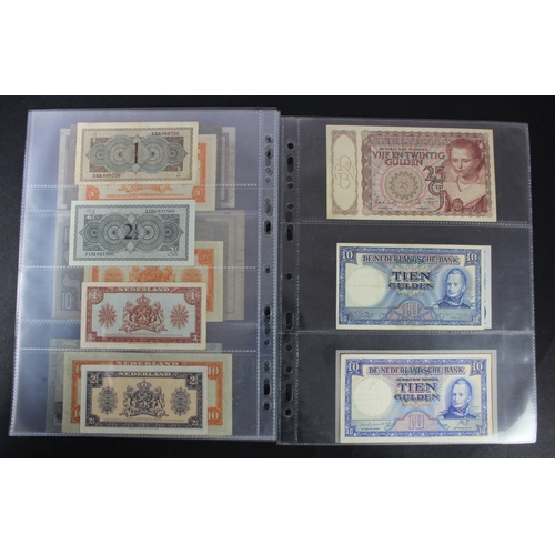 749 - Netherlands (22), date range 1938 - 1968, denominations from 1 Gulden to 100 Gulden, mixed grades