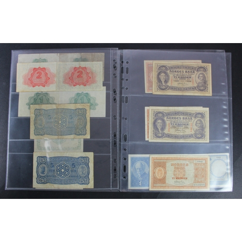 762 - Norway (18), 1 Krone (6) dated 1917, 1942, 1940, 1943, 1944 & 1948, 2 Kroner (2) dated 1940 & 1947, ... 