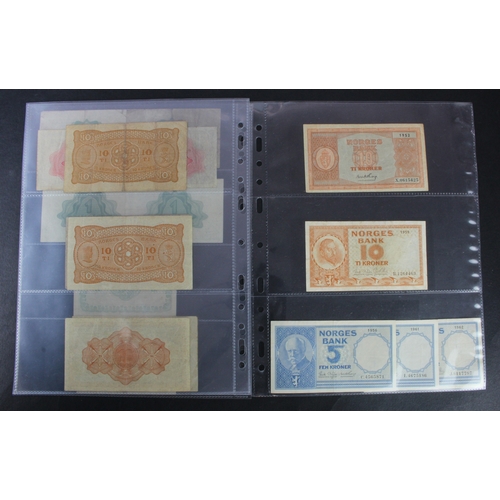 762 - Norway (18), 1 Krone (6) dated 1917, 1942, 1940, 1943, 1944 & 1948, 2 Kroner (2) dated 1940 & 1947, ... 