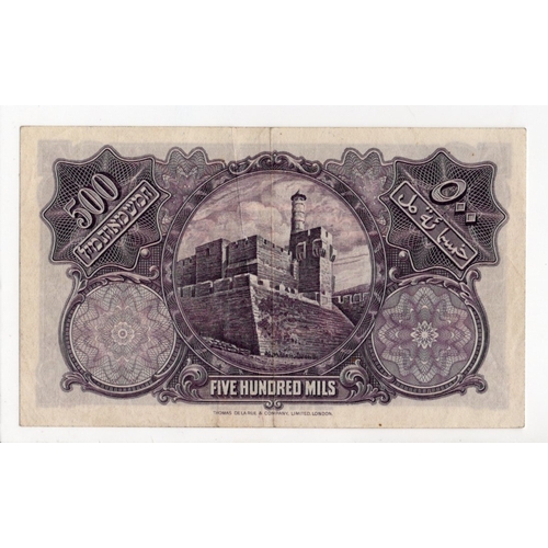 770 - Palestine 500 Mils dated 20th April 1939, serial E889163 (BNB B101c, Pick6c) crisp original VF