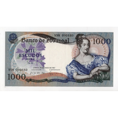 793 - Portugal 1000 Escudos dated 19th May 1967, serial NNM 090880 (Pick172a) Uncirculated