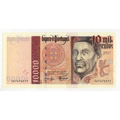 798 - Portugal 10000 Escudos dated 1998, serial 5G 7476517 (Pick191c) Uncirculated