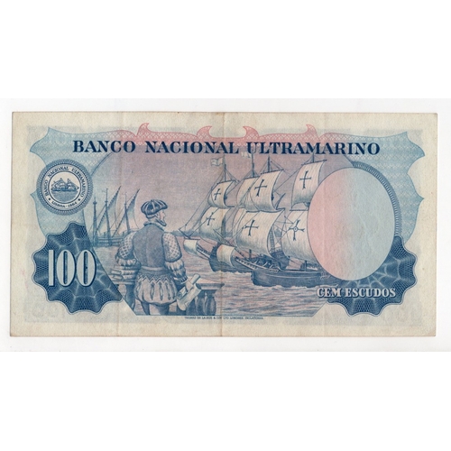 810 - Portuguese India 100 Escudos dated 2nd January 1959, Afonso de Albuquerque at right, serial no. 0825... 