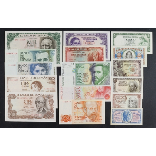 847 - Spain (16), a high grade group comprising 50 Centimos 1937, 1 Peseta (3) 1943, 1951 & 1953, 2 Peseta... 