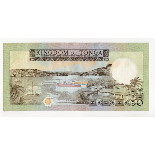 870 - Tonga 50 Pa'Anga dated 4th July 1988, Commemorative King's Birthday, serial A/1 004981 (BNB B124a, P... 