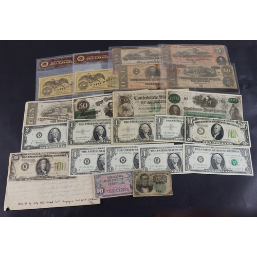 878 - United States of America (22), including Confederate States 5 Dollars 1863, 10 Dollars, 5 Dollars an... 