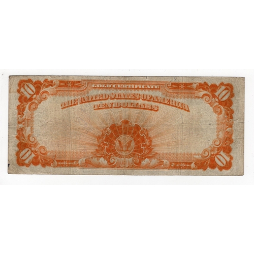 880 - United States of America 10 Dollars issued 1922, GOLD certificate series of 1922, Michael Hillegas a... 