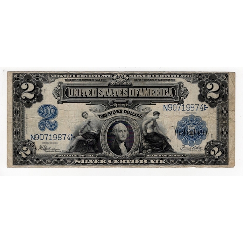 881 - United States of America 2 Dollars Silver Certificate dated 1899, signed Speelman & White, George Wa... 