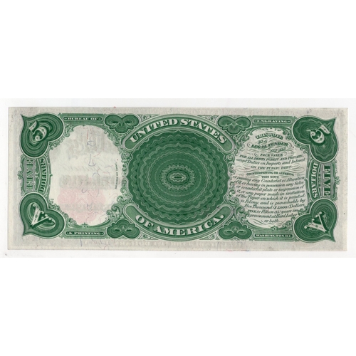 882 - United States of America 5 Dollars dated series of 1907, 'The Woodchopper', signature Speelman & Whi... 