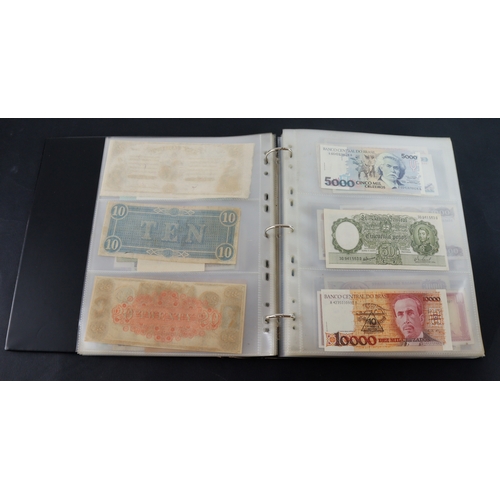 893 - World (220), collection in Hendon album, Turkey Ottoman, Confederate States, USA obsolete banks, Hun... 